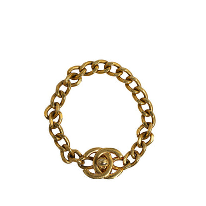 Chanel Vintage Coco Turn-Lock Chain Bracelet G   Chanel