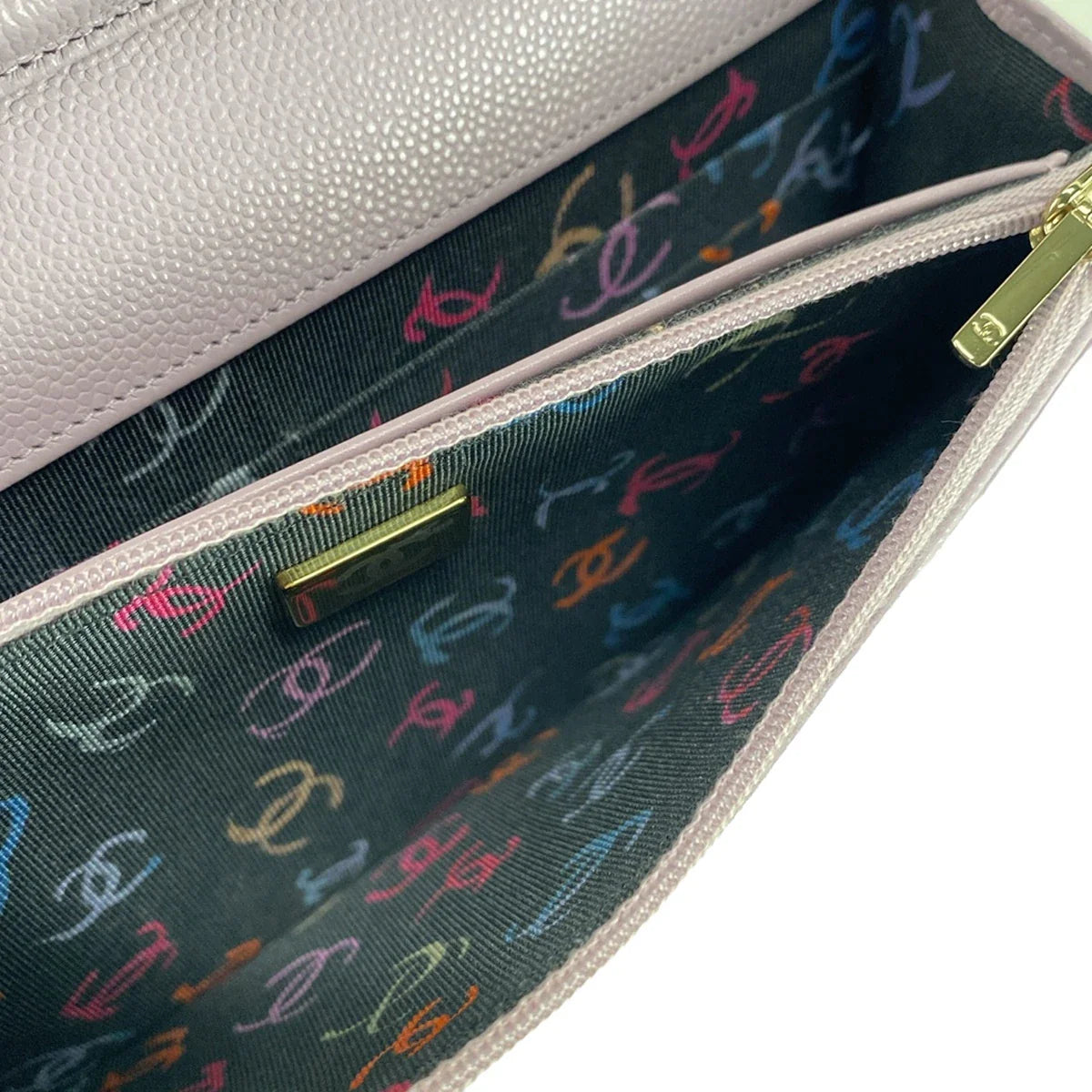 Chanel Light Purple Wallet On Chain