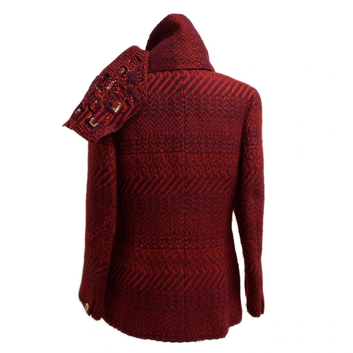 Chanel bordeaux wool jacket
