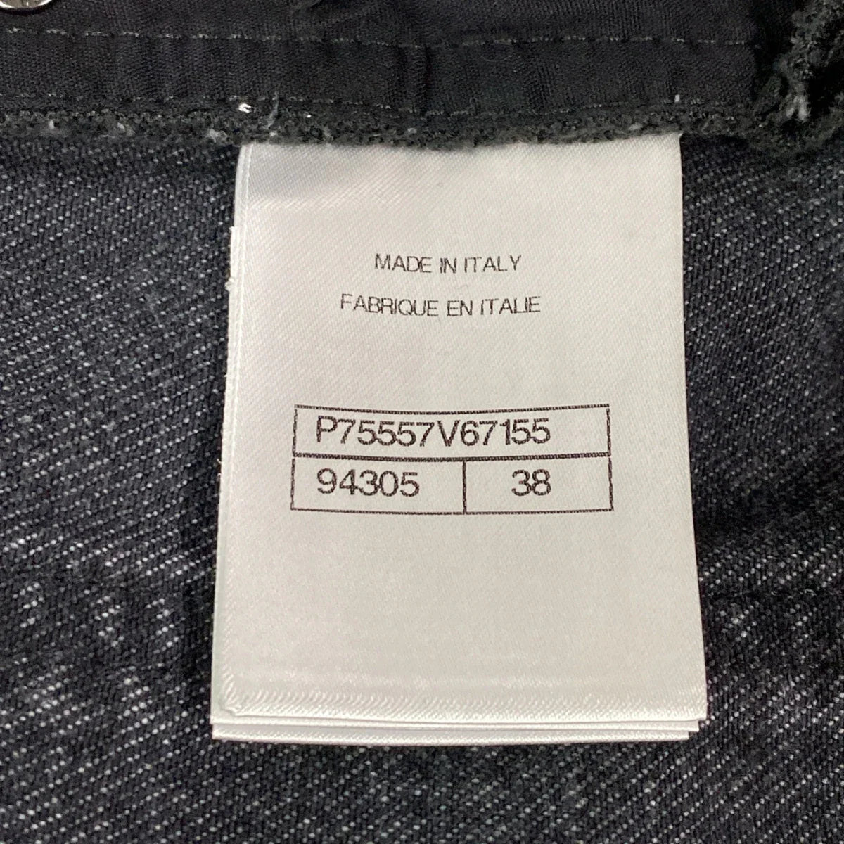 Chanel Dark Grey CC wide leg  jeans