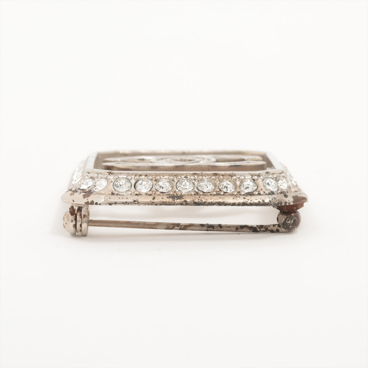 Chanel Coco B18P Brochure GP Rhinestone Silver