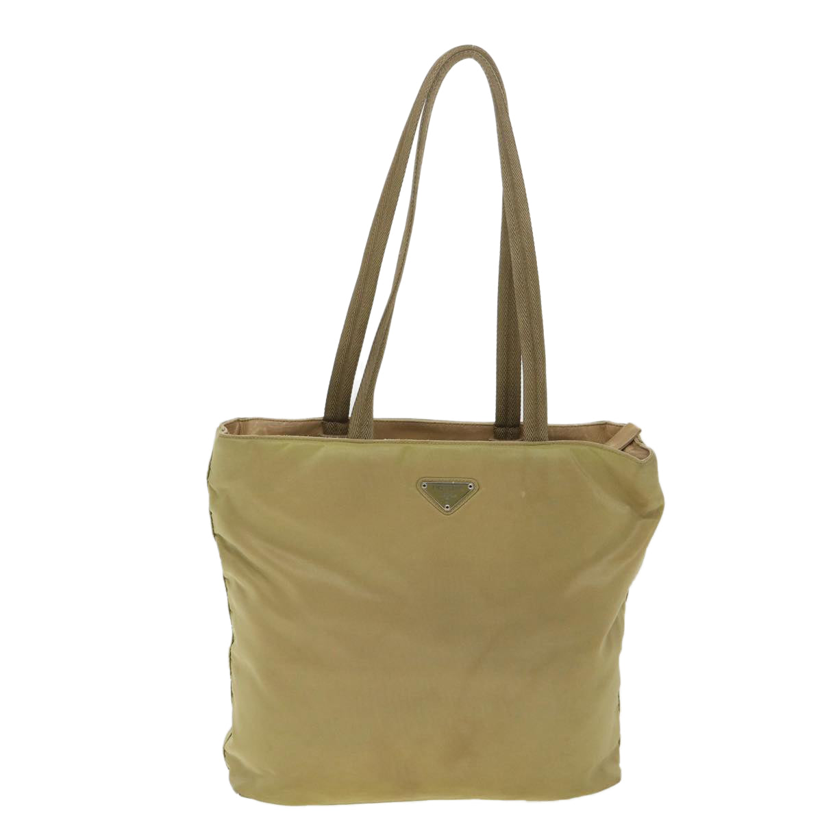 Prada Shoulder Bag Nylon Khaki  38297