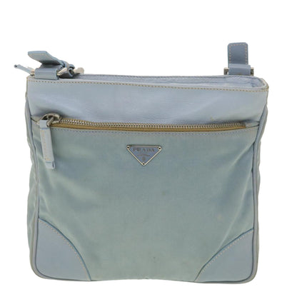 Prada Shoulder Bag Nylon Light Blue  38317