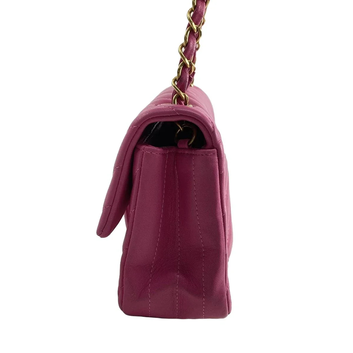 Chanel Pink Chevron classic bag