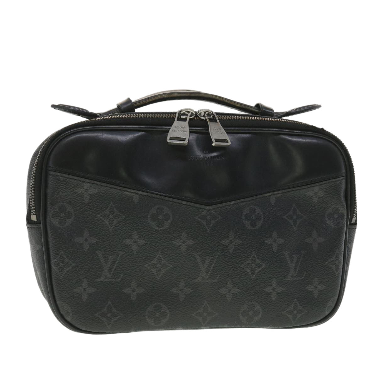 LOUIS VUITTON Monogram Eclipse Bum bag body bag Black M42906 LV 38390