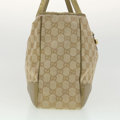 GUCCI GG Canvas Shoulder Bag Beige Gold 163805  38395