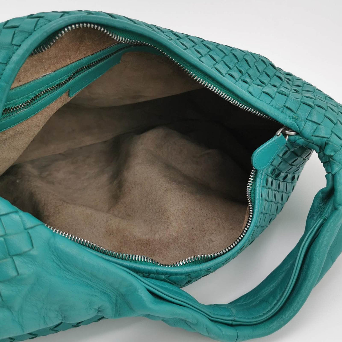 Bottega Veneta Belly Hobo Intrecciato Green Nappa Leather Large