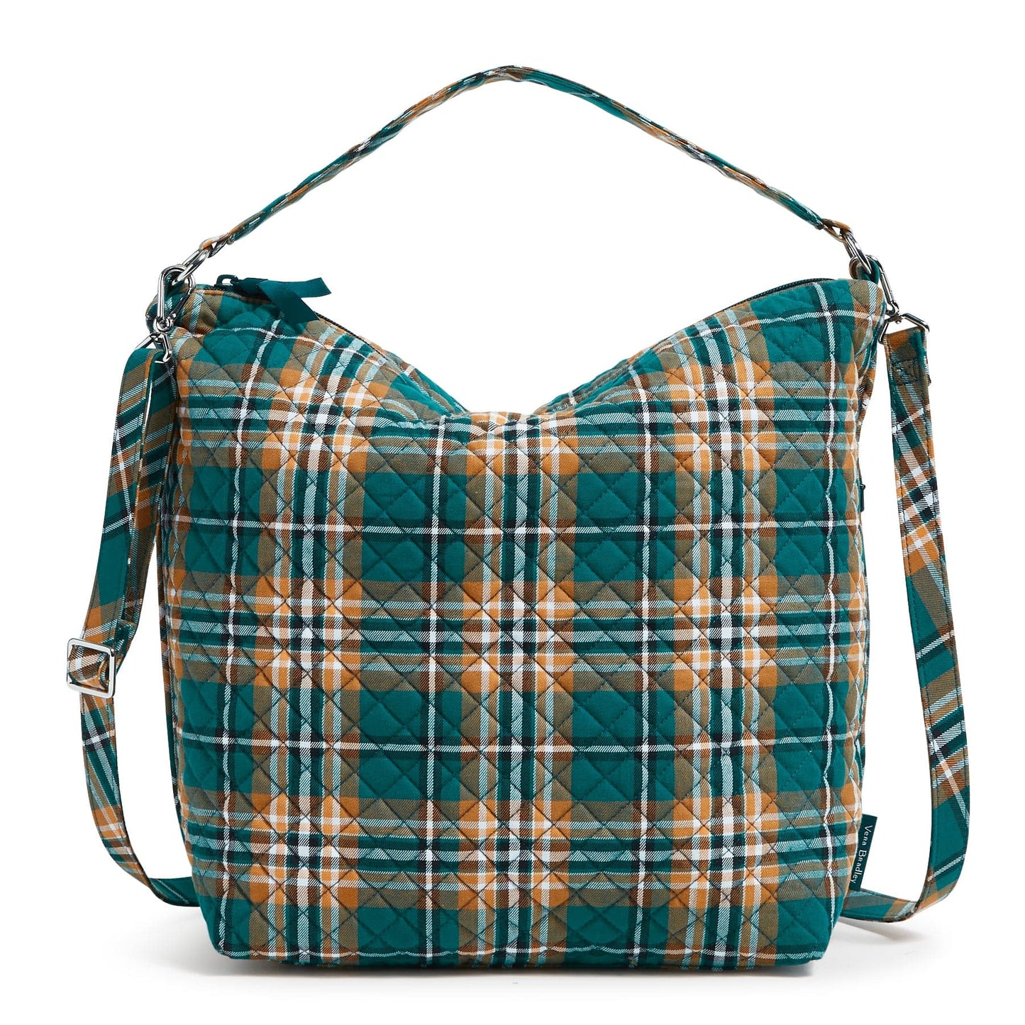 Oversized Hobo Shoulder Bag-Orchard Plaid-Image 1-Vera Bradley