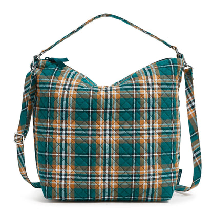 Oversized Hobo Shoulder Bag-Orchard Plaid-Image 1-Vera Bradley