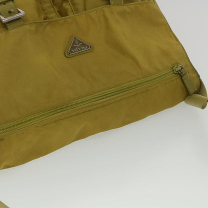 Prada Shoulder Bag Nylon Yellow  38487