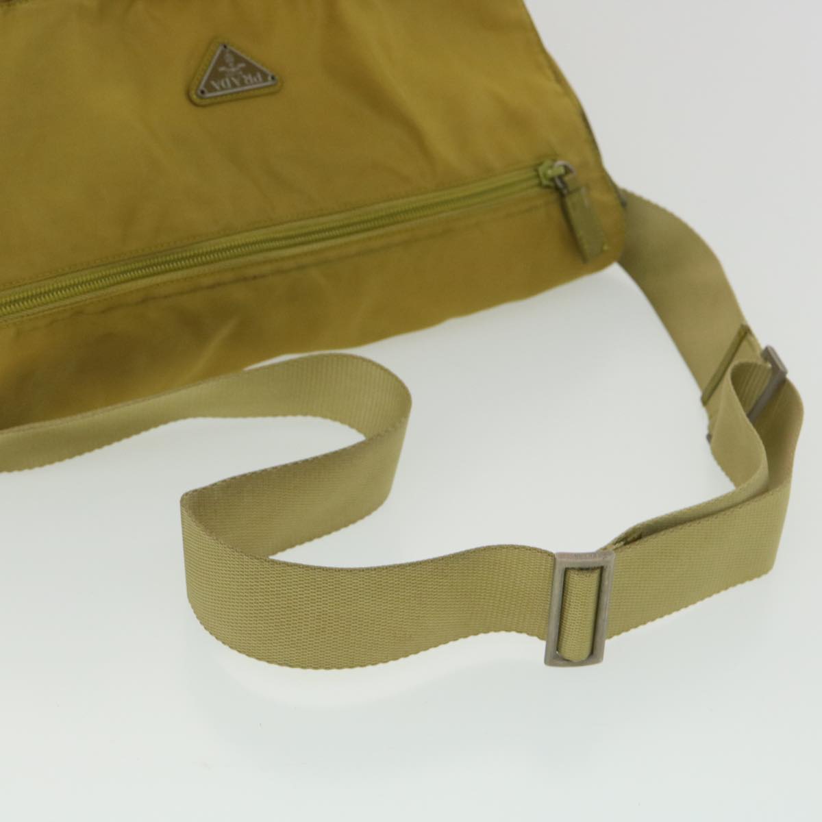 Prada Shoulder Bag Nylon Yellow  38487