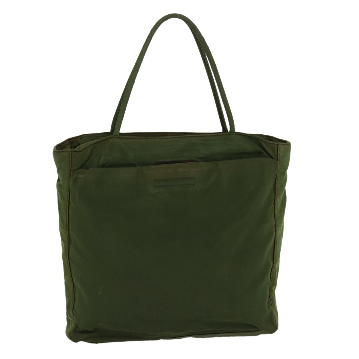 Prada Hand Bag Nylon Green  38494