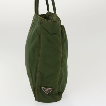 Prada Hand Bag Nylon Green  38494