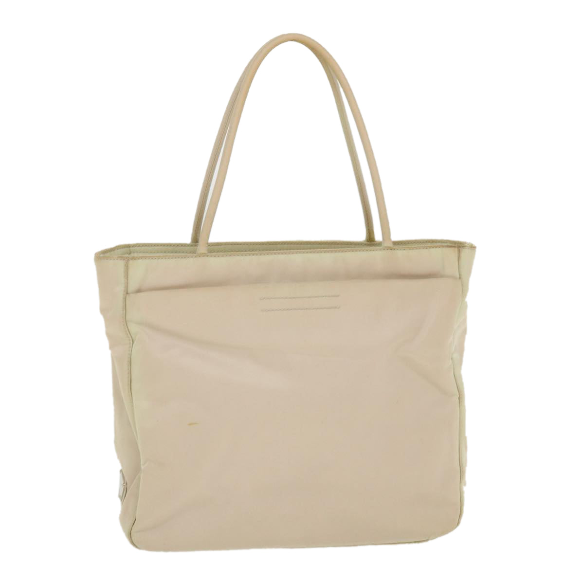 Prada Hand Bag Nylon Cream  38509