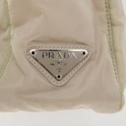 Prada Hand Bag Nylon Cream  38509