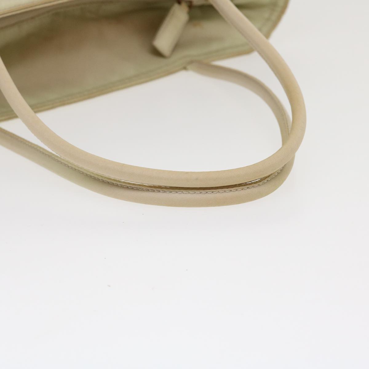 Prada Hand Bag Nylon Cream  38509