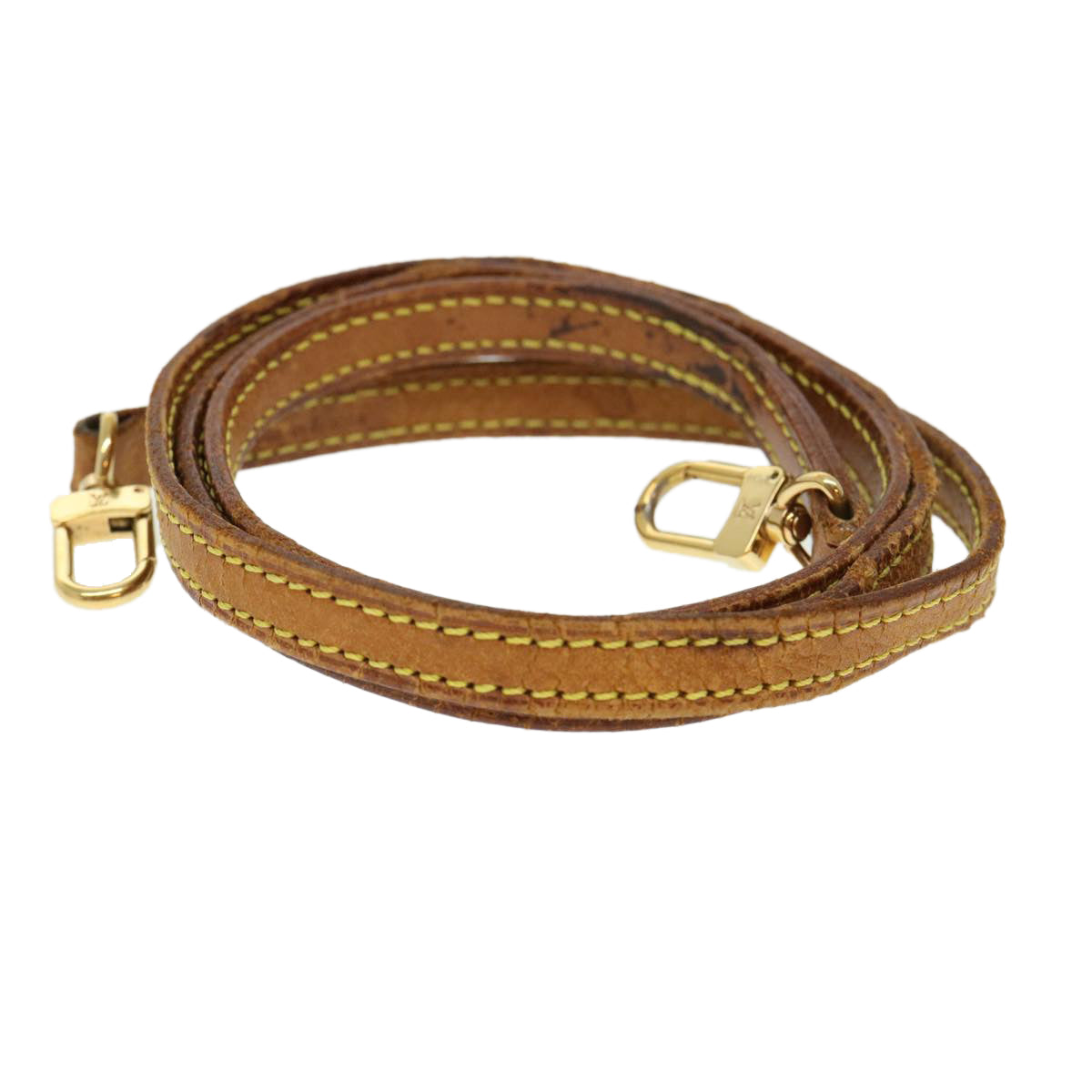 LOUIS VUITTON Shoulder Strap Leather 43.3"" Beige LV 38570