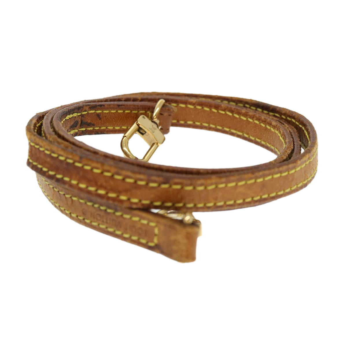 LOUIS VUITTON Shoulder Strap Leather 43.3"" Beige LV 38570