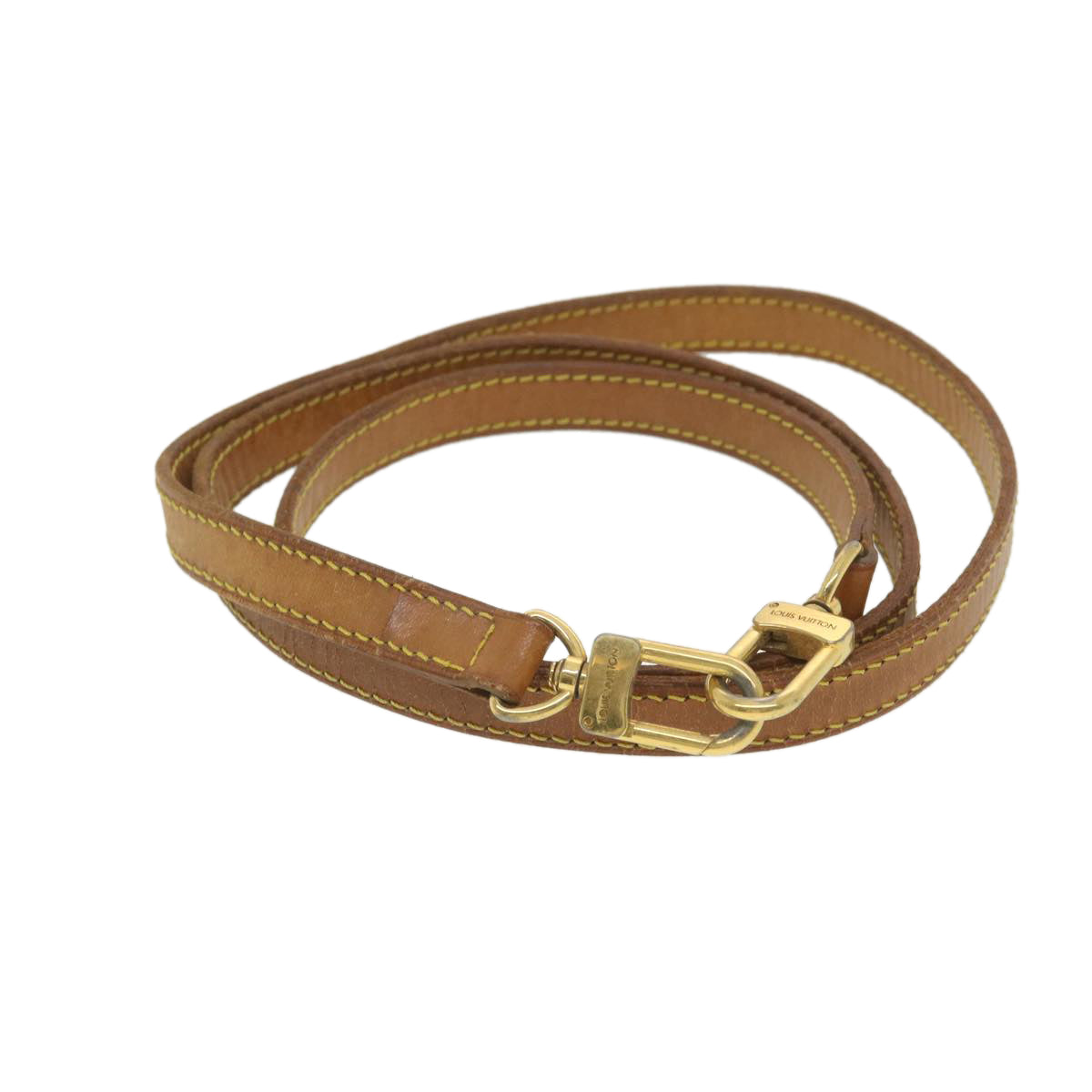 LOUIS VUITTON Shoulder Strap Leather 47.2"" Beige LV 38620