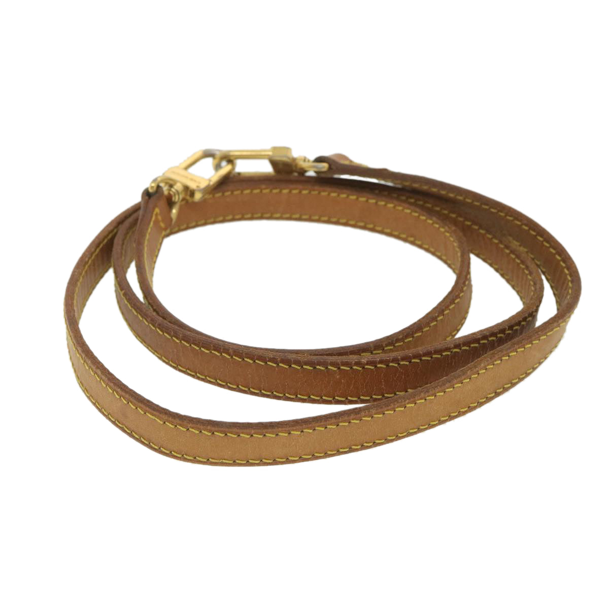 LOUIS VUITTON Shoulder Strap Leather 47.2"" Beige LV 38620