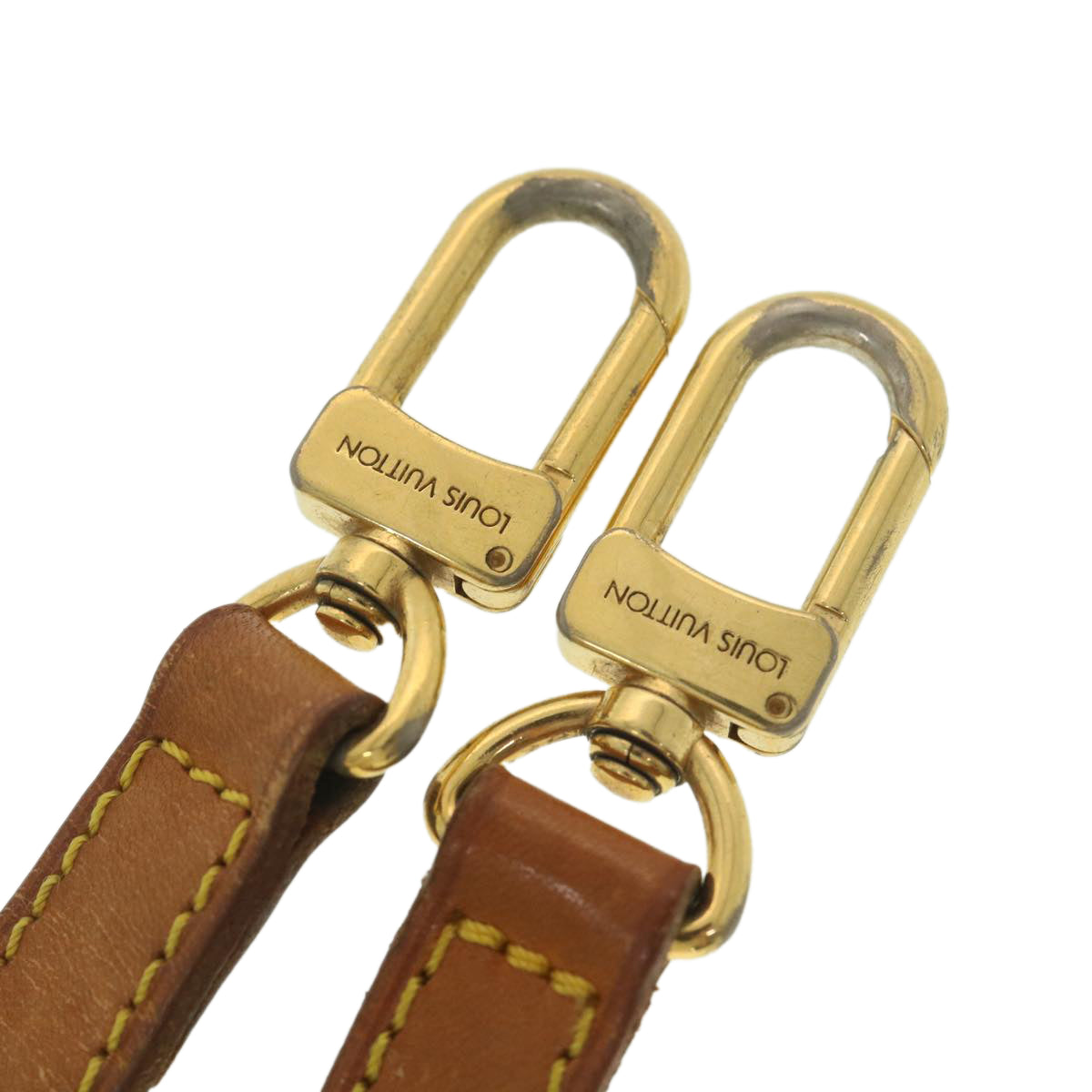LOUIS VUITTON Shoulder Strap Leather 47.2"" Beige LV 38620