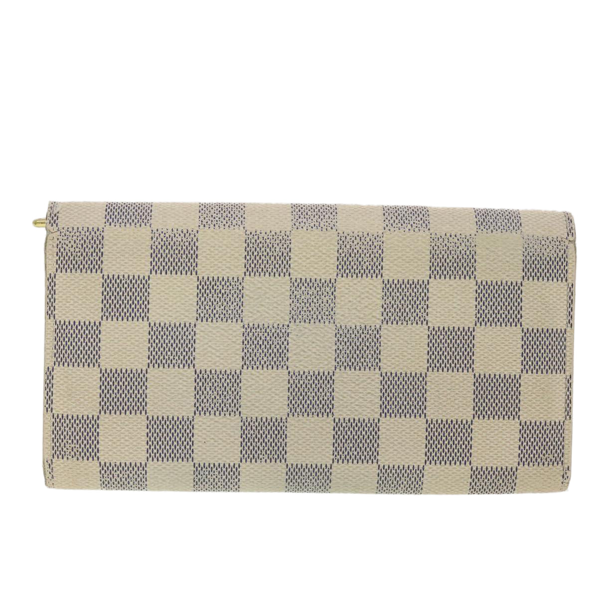 LOUIS VUITTON Damier Azur Portefeuille Sarah Long Wallet N63208 LV 38621