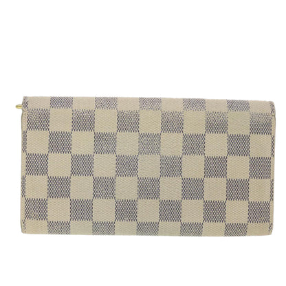 LOUIS VUITTON Damier Azur Portefeuille Sarah Long Wallet N63208 LV 38621