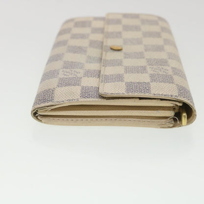 LOUIS VUITTON Damier Azur Portefeuille Sarah Long Wallet N63208 LV 38621