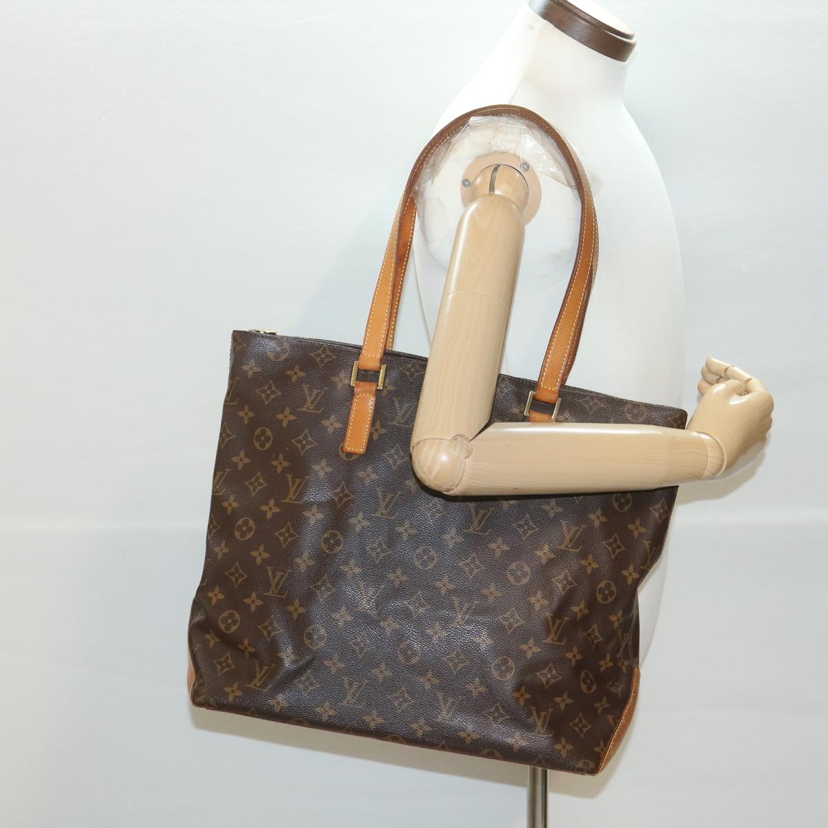 LOUIS VUITTON Monogram Cabas Mezzo Tote Bag M51151 LV 38655