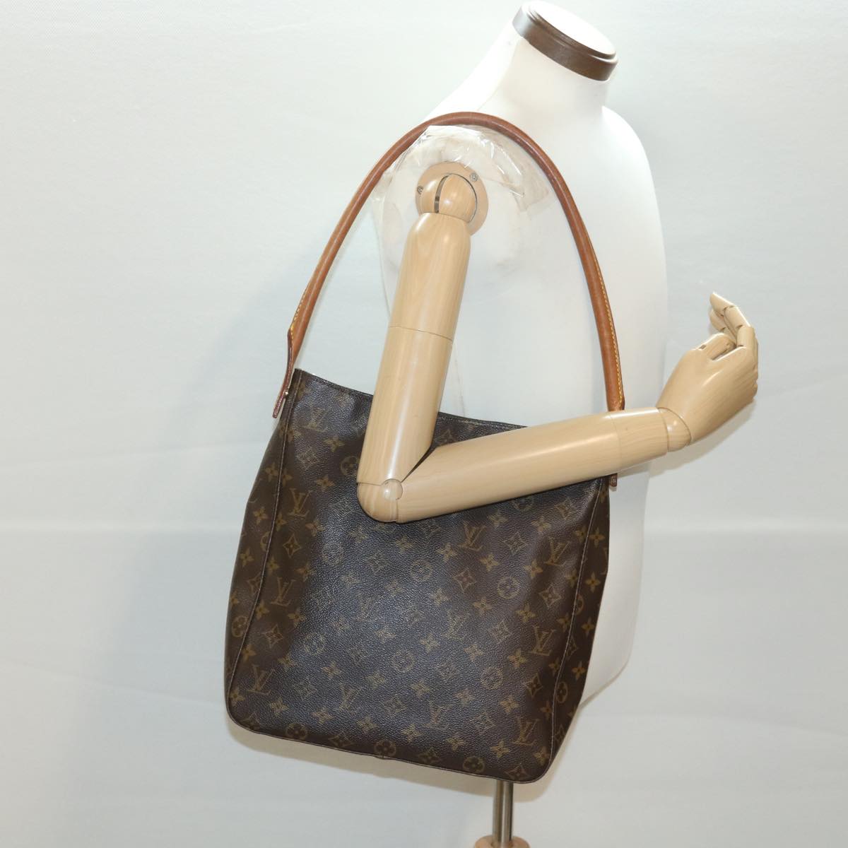 LOUIS VUITTON Monogram Looping GM Shoulder Bag M51145 LV 38734