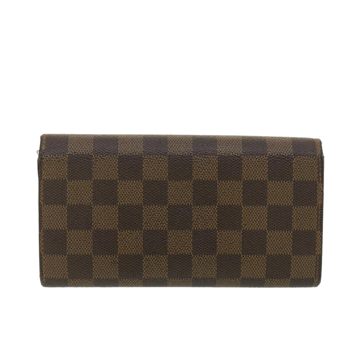 LOUIS VUITTON Damier Ebene Portefeuille Sarah Long Wallet N61734 LV 38741