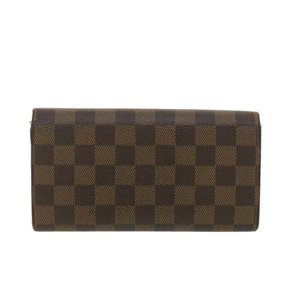 LOUIS VUITTON Damier Ebene Portefeuille Sarah Long Wallet N61734 LV 38741