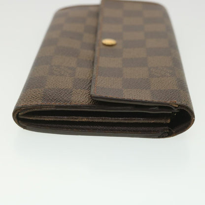 LOUIS VUITTON Damier Ebene Portefeuille Sarah Long Wallet N61734 LV 38741