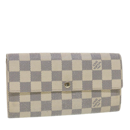 LOUIS VUITTON Damier Azur Portefeuille Sarah Long Wallet N63208 LV 38765