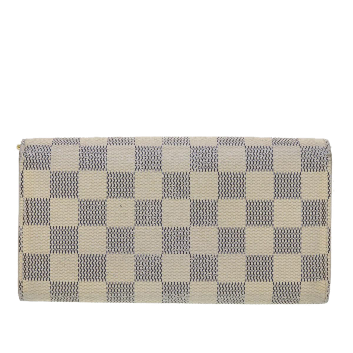LOUIS VUITTON Damier Azur Portefeuille Sarah Long Wallet N63208 LV 38765