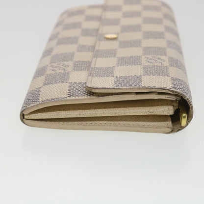 LOUIS VUITTON Damier Azur Portefeuille Sarah Long Wallet N63208 LV 38765