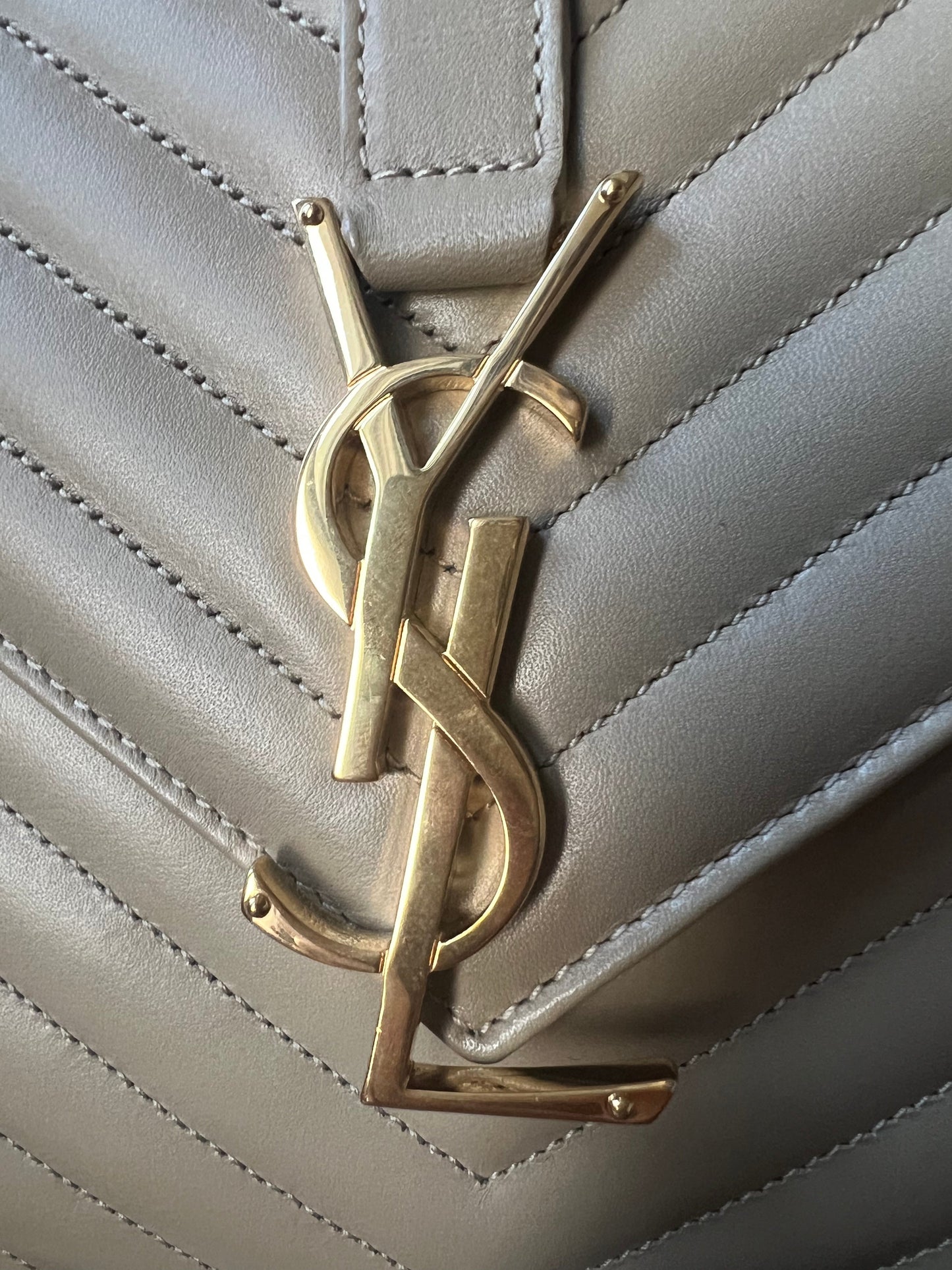 Yves Saint Laurent (YSL) Large Beige Envelope Bag