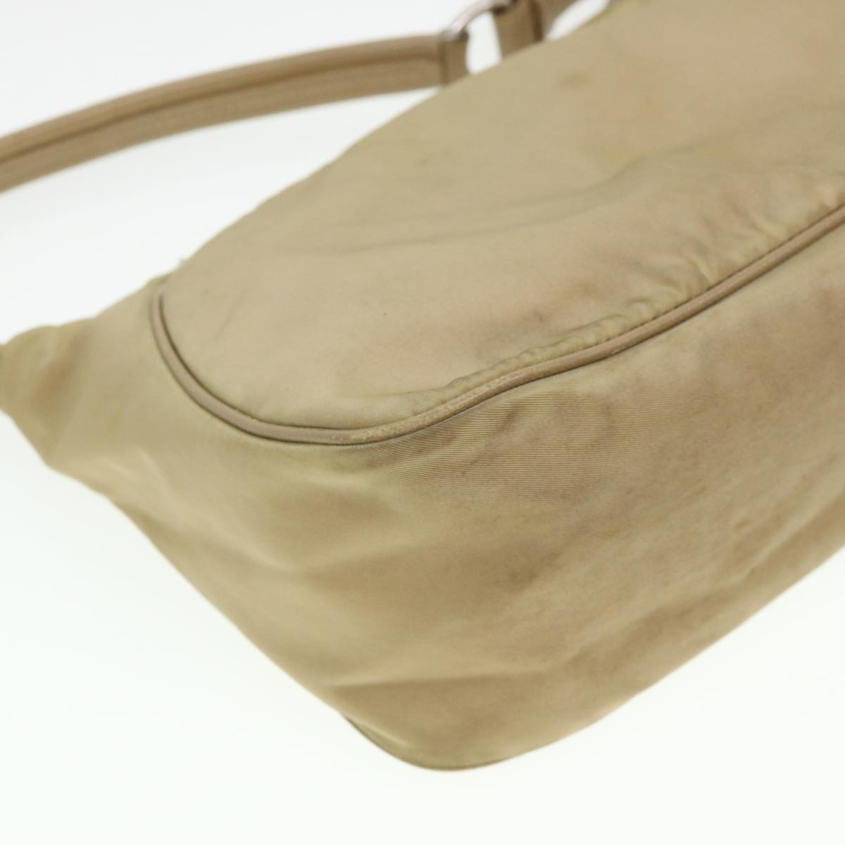 Prada Shoulder Bag Nylon Beige  38805