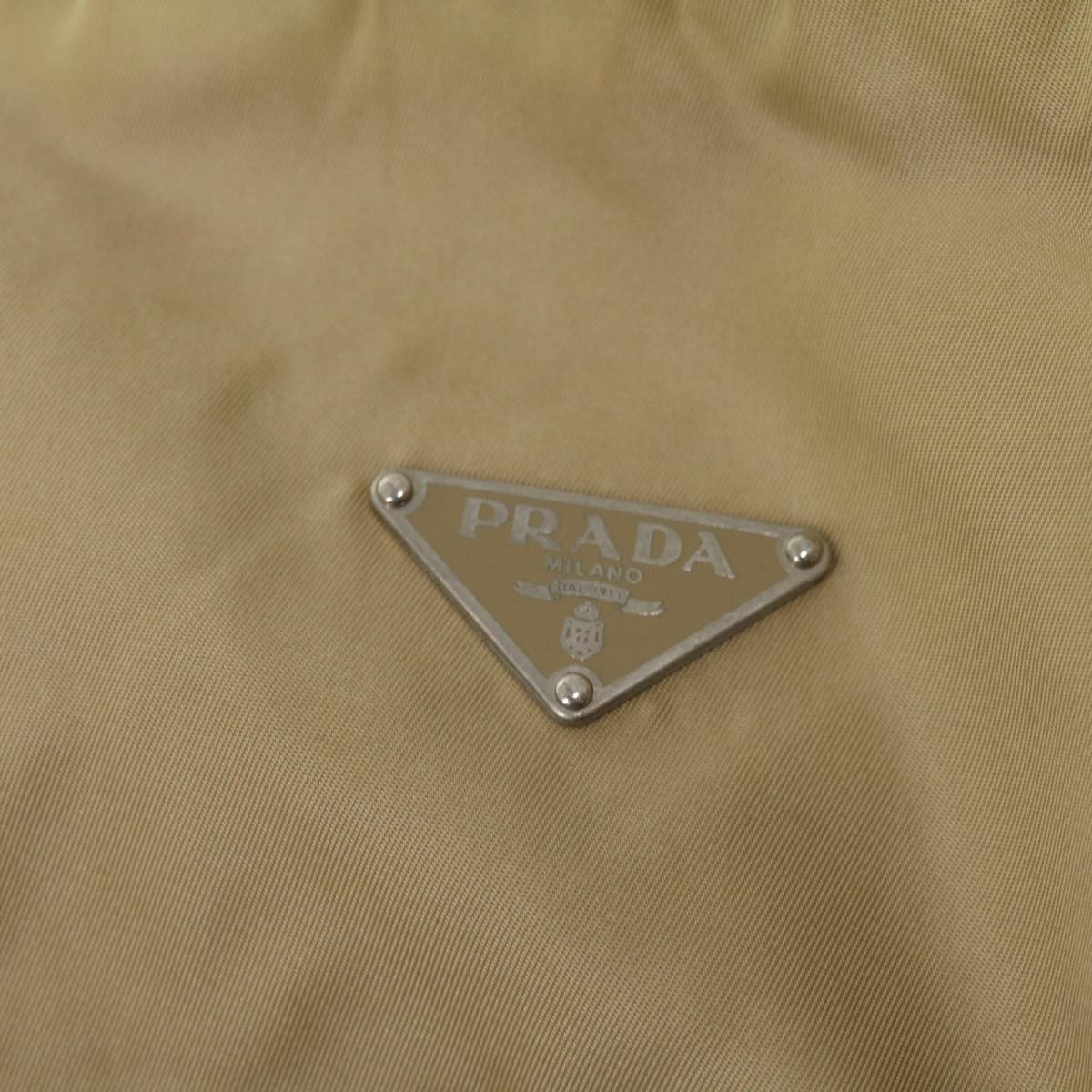 Prada Shoulder Bag Nylon Beige  38805