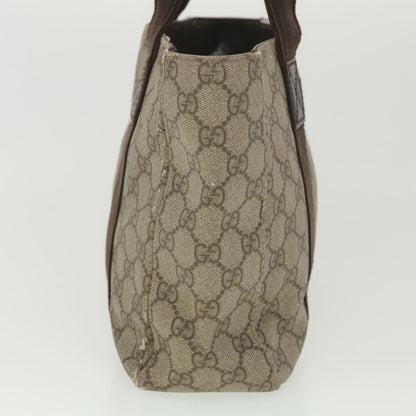 GUCCI GG Canvas Hand Bag PVC Leather Beige 141976  38817