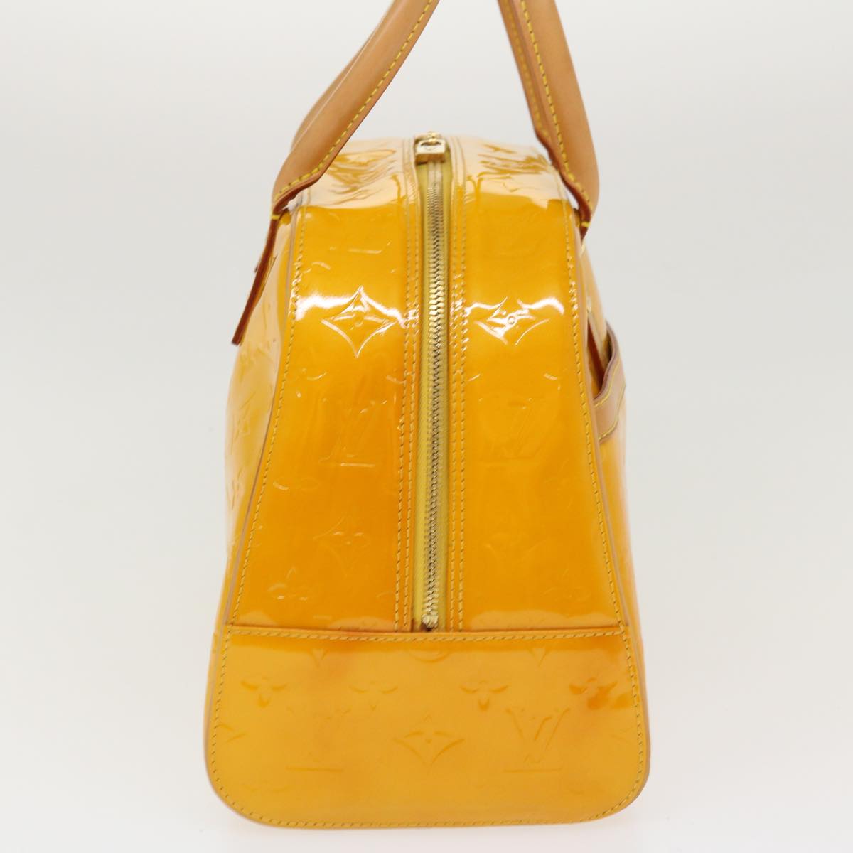 LOUIS VUITTON Monogram Vernis Tompkins Square Hand Bag Jaune M91102 38821