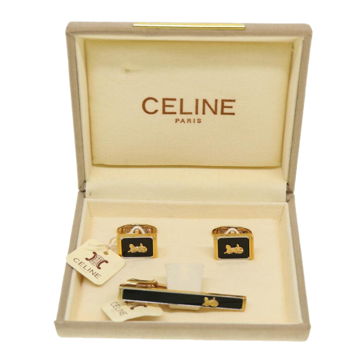Celine Nek Tie Pin Cuffs Silver  38831