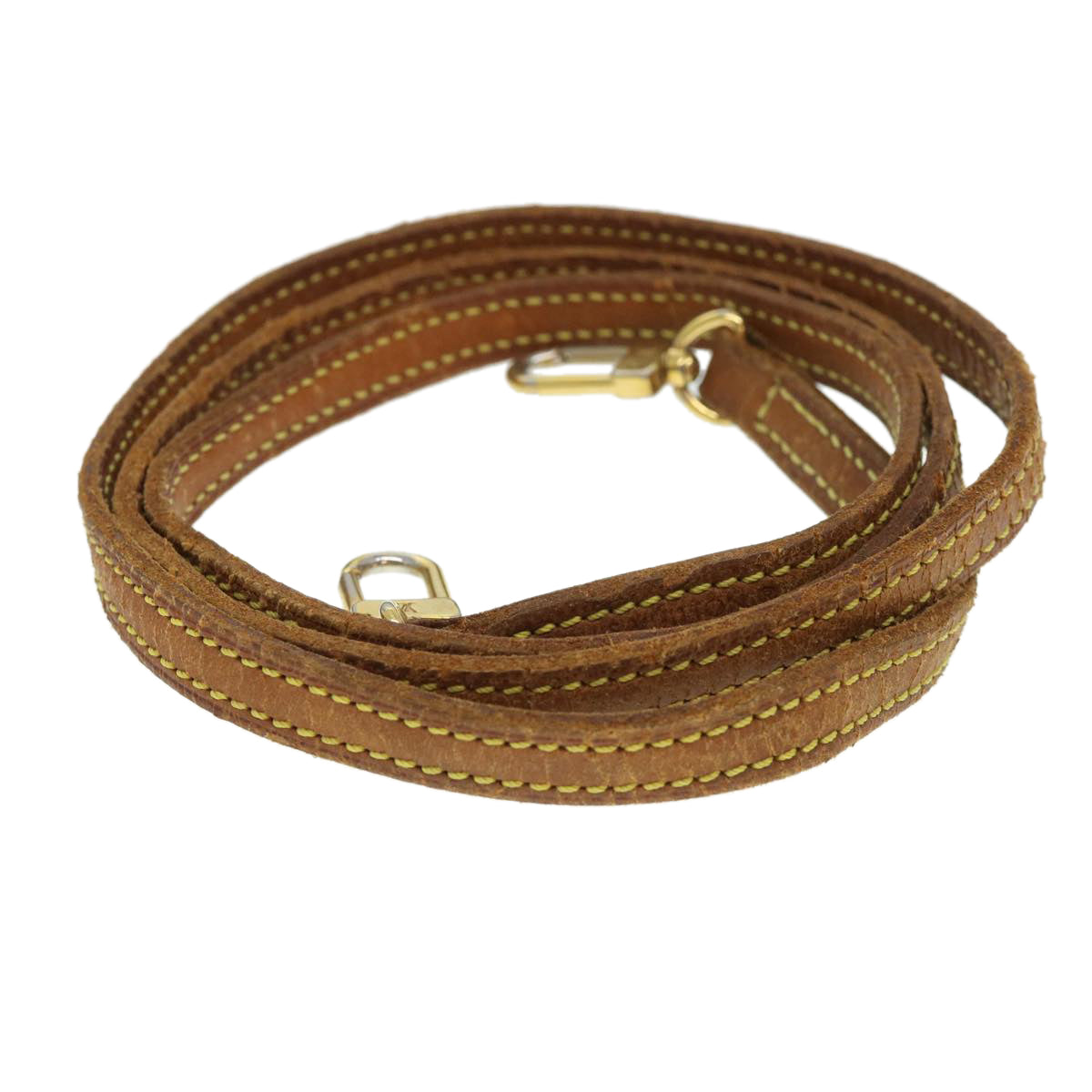 LOUIS VUITTON Shoulder Strap Leather 46.1"" Beige LV 38837