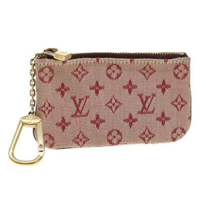 LOUIS VUITTON Monogram Mini Pochette Cles Coin Purse Red M92238 LV 38881