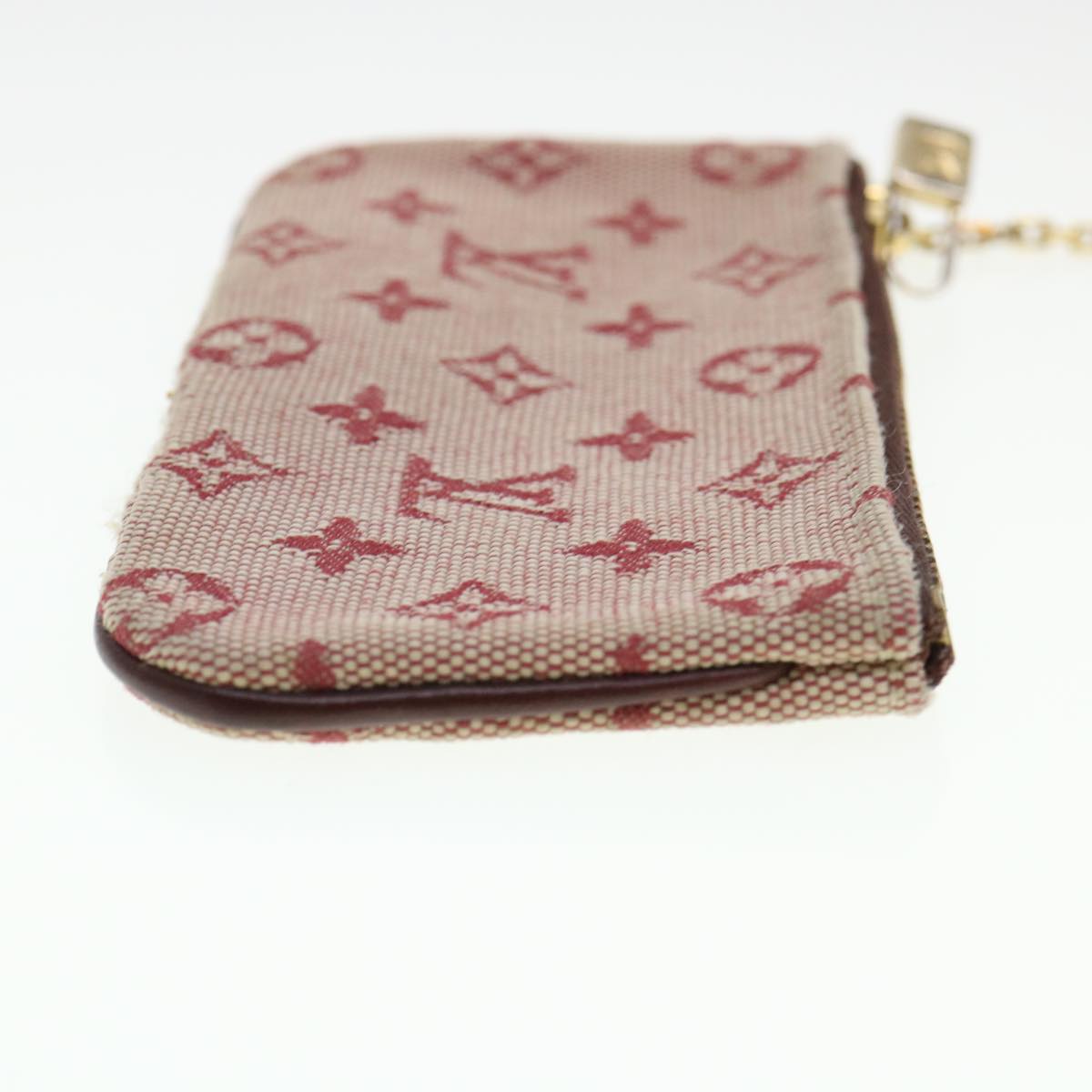 LOUIS VUITTON Monogram Mini Pochette Cles Coin Purse Red M92238 LV 38881