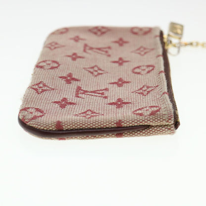 LOUIS VUITTON Monogram Mini Pochette Cles Coin Purse Red M92238 LV 38881