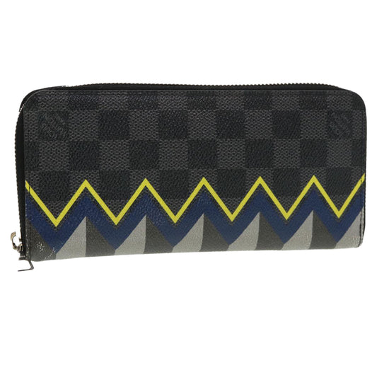 LOUIS VUITTON Damier Graphite Zippy Wallet Vertical Wallet N61253 LV 38889