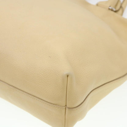 Prada Hand Bag Leather 2way Beige  38909