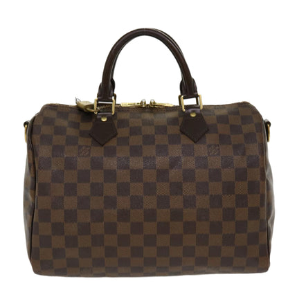LOUIS VUITTON Damier Ebene Speedy Bandouliere 30 Hand Bag N41367 LV 38914