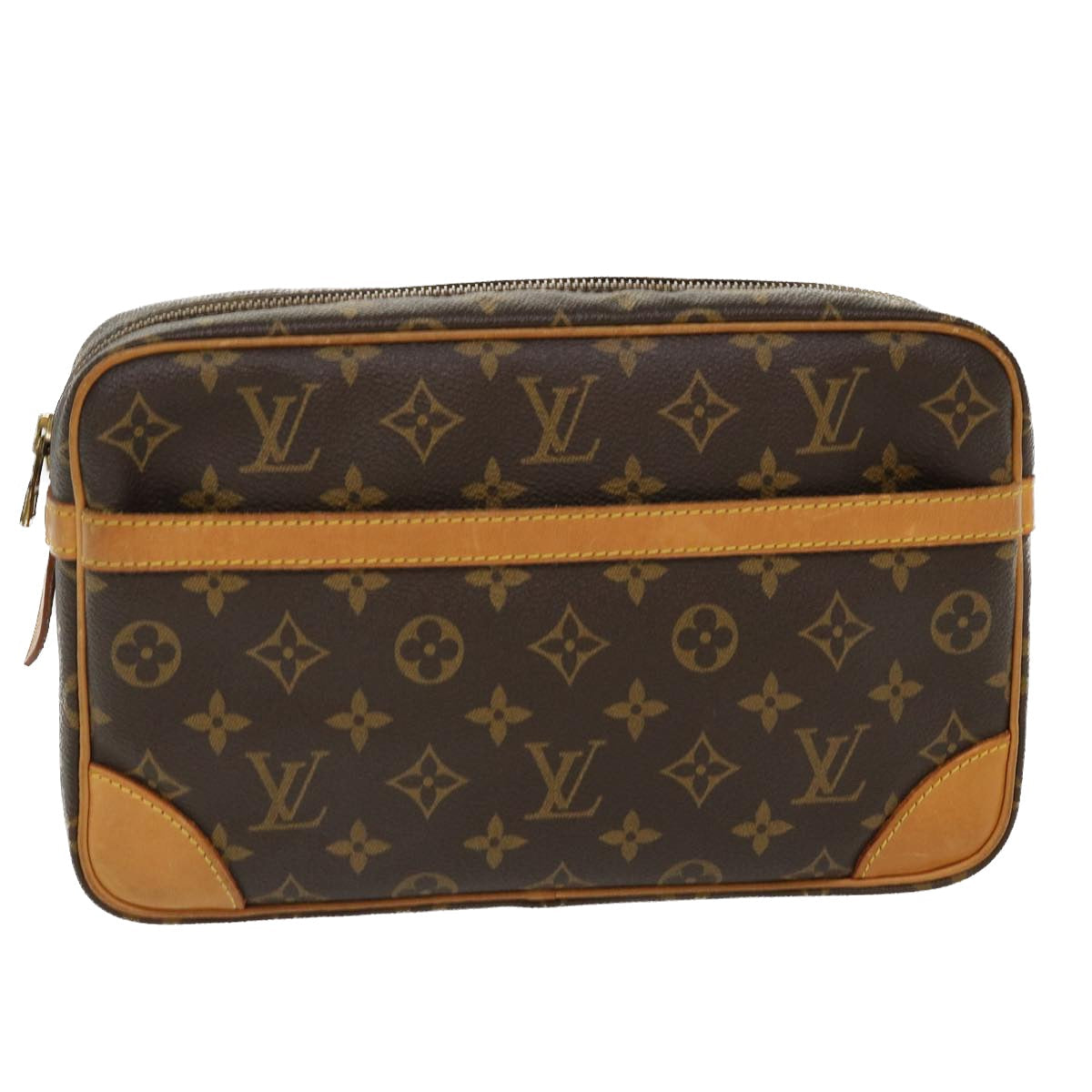 LOUIS VUITTON Monogram Compiegne 28 Clutch Bag M51845 LV 38928